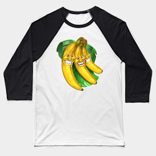 Smiling Bananas Baseball T-Shirt